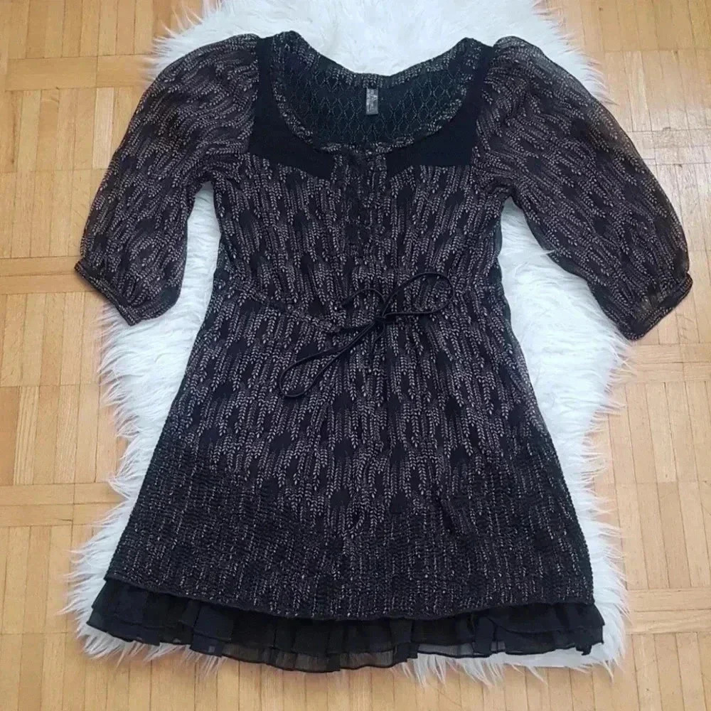 Free people paisley flowy medi dress size XS